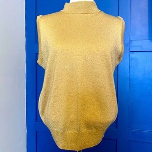 Vintage Sleeveless turtleneck - Gold